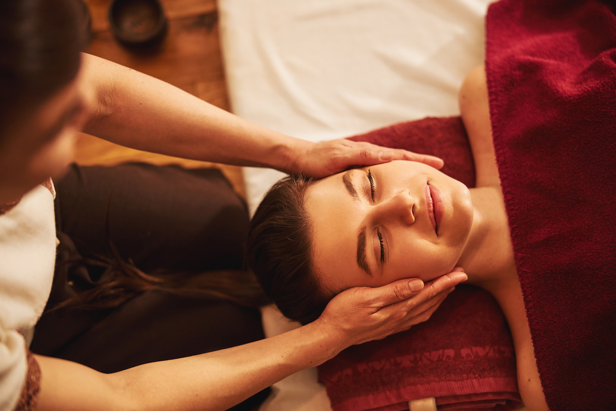 Image Of Relaxed Woman After A Massage.